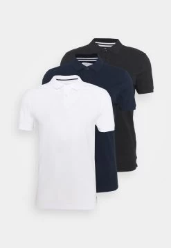 Pier One 3 Pack - Polo Shirt - Black/Dark Blue/White -Pier One 07cf99c8248048ac91837e46ad87ad09