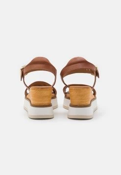 Pier One Leather - Platform Sandals - Cognac -Pier One 0fbc658bfa324798b1ad18e3eb909465