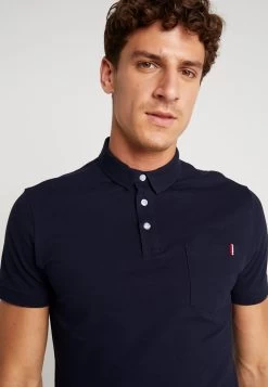 Pier One Tricolore Trim- Polo Shirt - Dark Blue -Pier One 47c7f0ab95604072a45d1fa23cdb87d5
