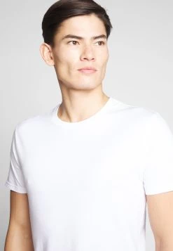 Pier One 2 Pack - Basic T-Shirt - White/Dark Blue -Pier One 5d6a04d994e343d2903cc2c1666bad4b