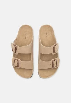 Pier One Leather Unisex - Slippers - Beige -Pier One 658db7c748df48419a27fd940a9ac1ce