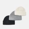 Pier One Unisex 3 Pack - Beanie - Black/White/Grey