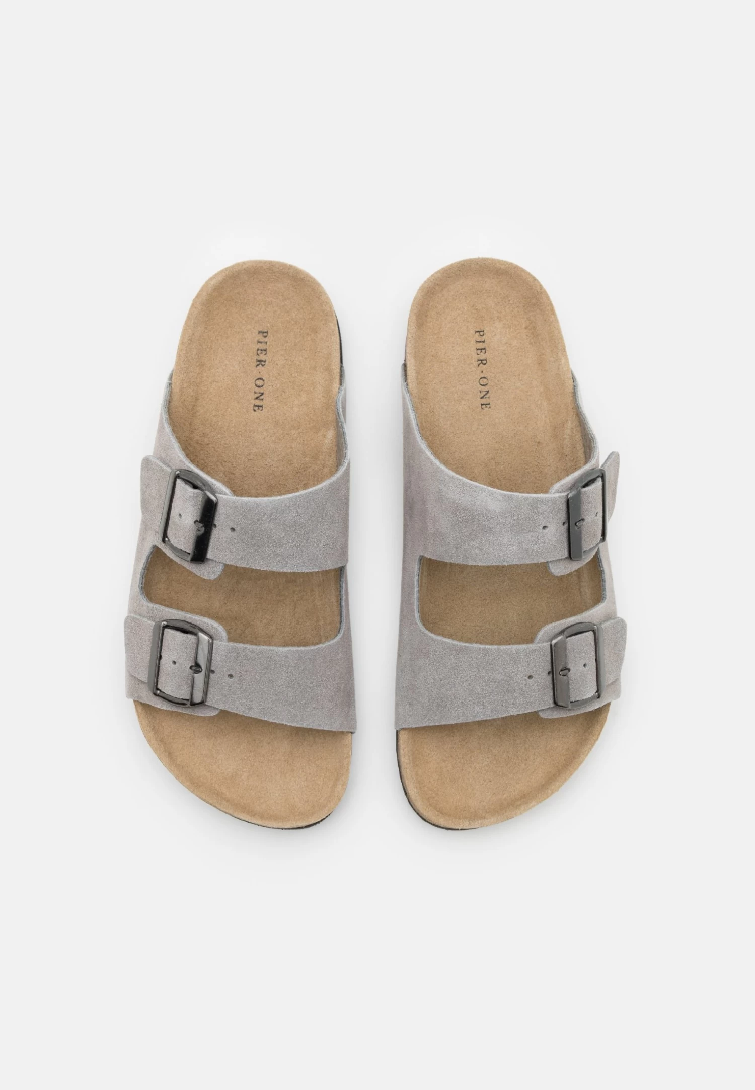 Pier One Leather Unisex - Slippers - Grey 4 Pier One Leather Unisex - Slippers - Grey - Image 4
