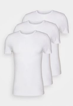 Pier One 3 Pack Muscle Fit- Basic T-Shirt - White -Pier One 74e6dafee9a04fa989c9d0d0b4d2897f