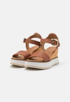 Pier One Leather - Platform Sandals - Cognac -Pier One 876b39d7b9fe40eb819aeeec5d1ebd2c