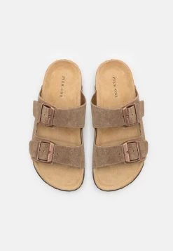 Pier One Leather Unisex - Slippers - Stone -Pier One 8a668f54d8c54cffbe49465b492ae069