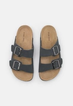 Pier One Leather Unisex - Slippers - Dark Grey 9 Pier One Leather Unisex - Slippers - Dark Grey -Pier One 8b654ec462244e0499e82e9205e49532