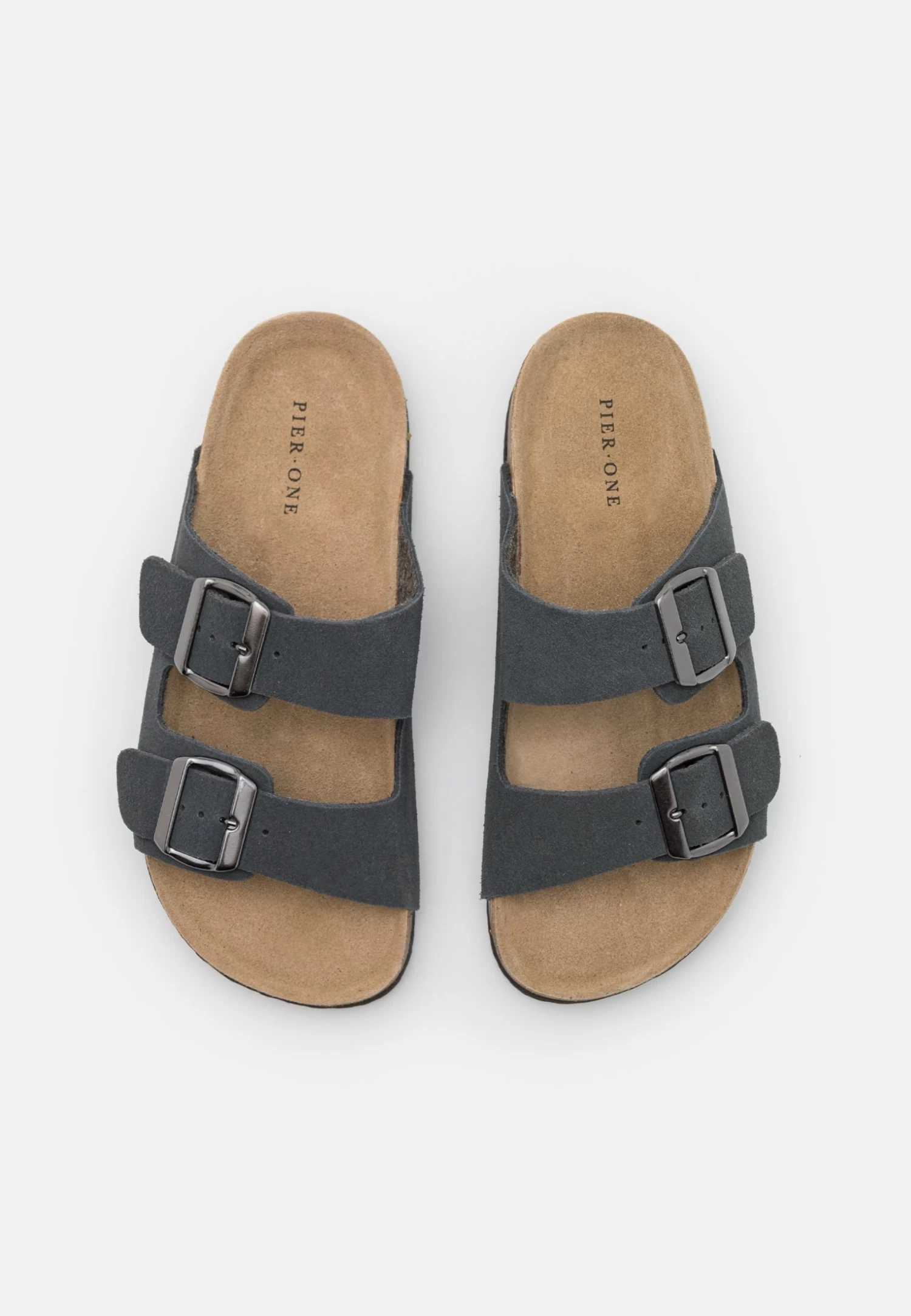 Pier One Leather Unisex - Slippers - Dark Grey 4 Pier One Leather Unisex - Slippers - Dark Grey - Image 4
