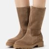 Pier One Leather Winter Boot - Boots - Taupe