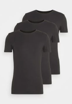 Pier One 3 Pack Muscle Fit- Basic T-Shirt - Black -Pier One ae0e343dfa2647b68dad7cd6f5e6671e