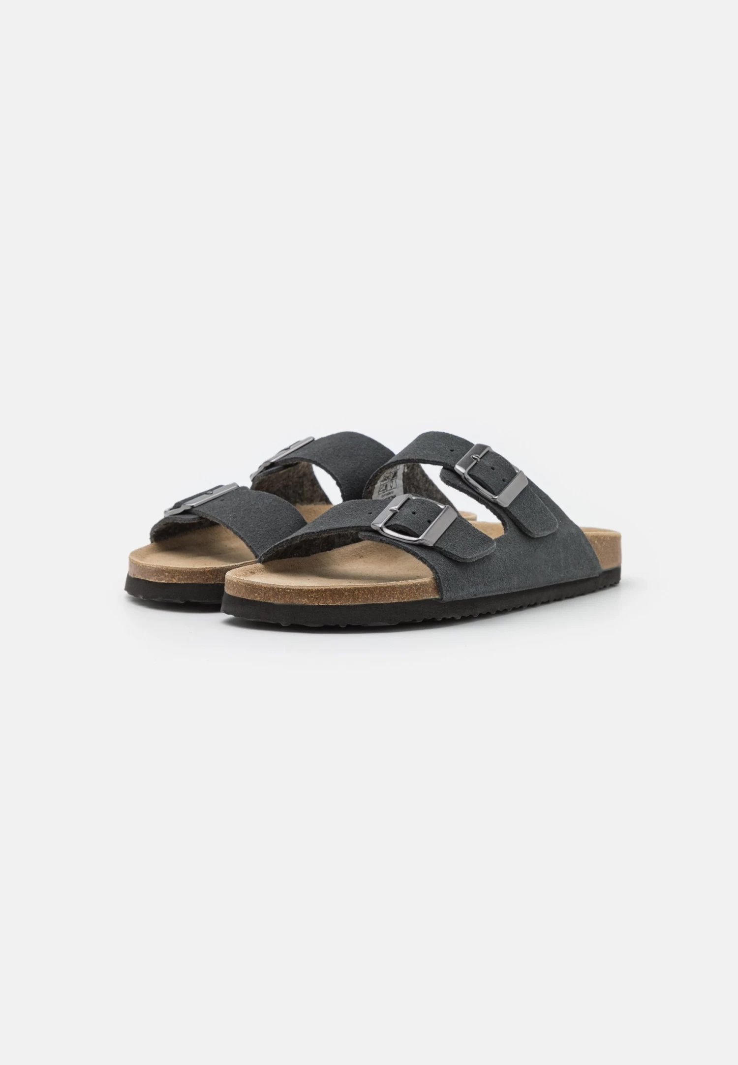 Pier One Leather Unisex - Slippers - Dark Grey 2 Pier One Leather Unisex - Slippers - Dark Grey - Image 2