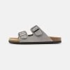 Pier One Leather Unisex - Slippers - Grey