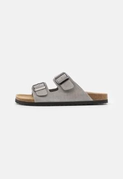 Pier One Leather Unisex - Slippers - Grey