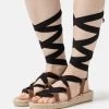 Pier One Leather - Platform Sandals - Black