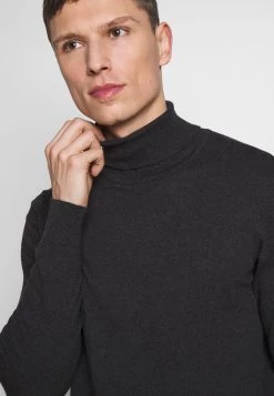 Pier One 2 Pack - Basic Turtleneck - Jumper - Black/Mottled Dark Grey -Pier One dae9b7478ecf4c01b32d63f49f06051a