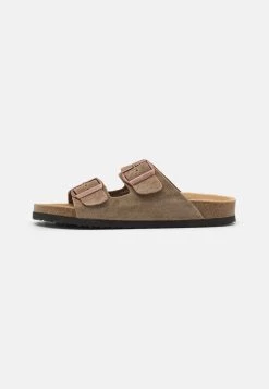 Pier One Leather Unisex - Slippers - Stone