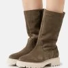 Pier One Leather Winter Boot - Boots - Khaki